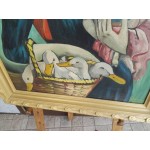 Средна картина масло на платно Испания, чудна рамка - 3646 - KA30